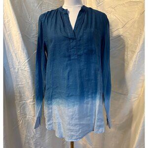 GAP  WOMAN'S LINEN TOP SHIRT BLOUSE NWT SMALL TALL INDIGO HOMBRE COLOR